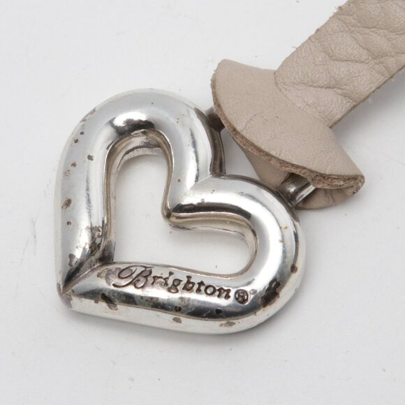 Brighton Fashionista Leather Shoulder Bag Paris Ooh La La Purse Beige Grey Studs - Picture 10 of 16